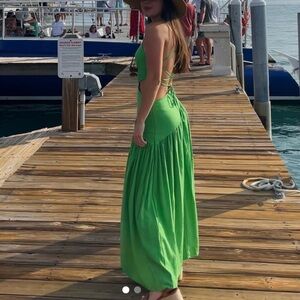 Vibrant Green Maxi Dress